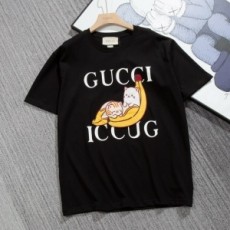 구찌 GUCCI 2021 SS 바나나 캣 캐릭터 남여공용 반팔티 커스텀급