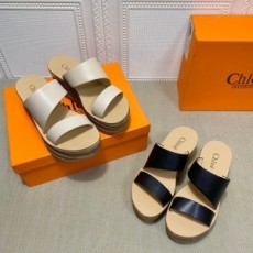 끌로에 CHLOE 2021 SS 레더 웨지힐 여성 슬리퍼 커스텀급
