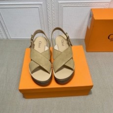 끌로에 CHLOE 2021 SS 스웨이드 웨지힐 여성 샌들 커스텀급