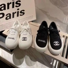 샤넬 CHANEL 2021 SS 패브릭 로고 투톤 여성 슈즈 커스텀급
