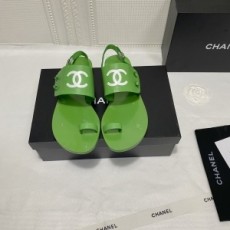 샤넬 CHANEL 2021 SS CC로고 레더 여성 쪼리 샌들 커스텀급