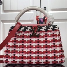 루이비통 LOUIS VUITTON 2021 SS 카퓌신 꼬임가죽 토트백 레드 PM M42259 커스텀급