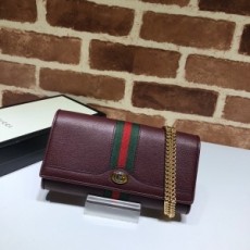 구찌 GUCCI 2021 SS GG 오피디아 체인 월릿 숄더백 버건디 546592 커스텀급