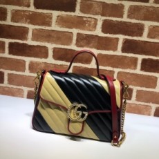 구찌 GUCCI 2021 SS GG 마몬트 마틀라세 탑 핸들백 투톤 498110 커스텀급