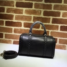 구찌 GUCCI 2021 SS GG 시마라인 레더 보스턴백 올블랙 269876 커스텀급