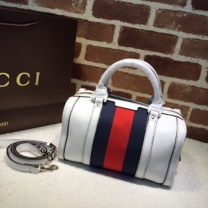 구찌 GUCCI 2021 SS GG 삼선 레더 보스턴백 화이트 269876 커스텀급