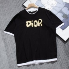 디올 DIOR 2021 SS 캐릭터 로고 투톤 남여공용 반팔티 커스텀급