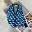 구찌 GUCCI 2021 SS 캐릭터 기하무늬 니트 여성 가디건 커스텀급