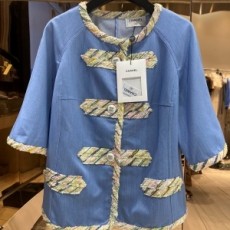 샤넬 CHANEL 2021 SS 트위드 패치 단추 여성 자켓 커스텀급