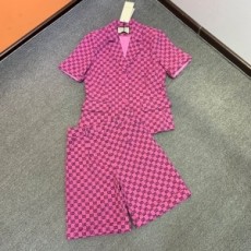 구찌 GUCCI 2021 SS 쟈가드 여성 반팔 상의 반바지 세트 커스텀급