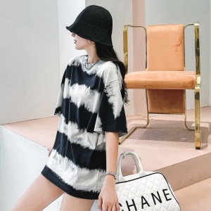 발렌시아가 BALENCIAGA 2021 SS 투톤 라운드넥 여성 반팔티 커스텀급