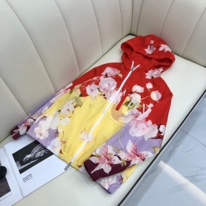 발렌티노 VALENTINO 2021 SS 플라워 프린트 후드 짚업 여성 바람막이 커스텀급