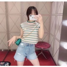 구찌 GUCCI 2021 SS 스트라이프 GG로고 니트 여성 민소매티 커스텀급