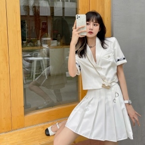 디올 DIOR 2021 SS 포켓 라인 자켓 주름치마 여성 세트 커스텀급