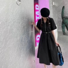 프라다 PRADA 2021 SS 삼각로고 지퍼 벨트 여성 원피스 커스텀급
