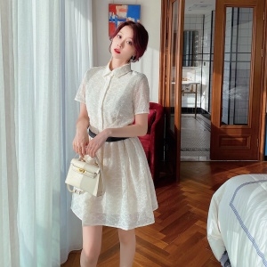 셀린느 CELINE 2021 SS 카라 벨트 프릴 여성 원피스 커스텀급
