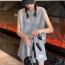 톰브라운 THOM BROWNE 2021 SS 민소매 반팔티 반바지 여성 세트 커스텀급