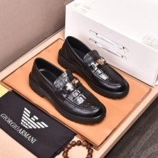 알마니 ARMANI 2021 SS 금속버클 각인 레더 남성 슈즈 커스텀급