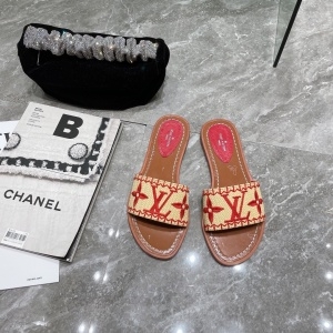 루이비통 LOUIS VUITTON 2021 SS 모노그램 자수 여성 슬리퍼 커스텀급