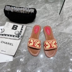 루이비통 LOUIS VUITTON 2021 SS 모노그램 자수 여성 슬리퍼 커스텀급