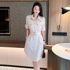 디올 DIOR 2021 SS 포켓 벨트장식 카라 여성 원피스 커스텀급