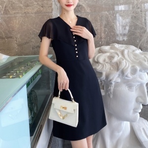 디올 DIOR 2021 SS 러플 진주장식 여성 원피스 커스텀급