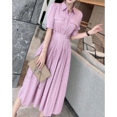 디올 DIOR 2021 SS 포켓 카라 주름 여성 원피스 커스텀급