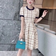 구찌 GUCCI 2021 SS 체크무늬 투톤 여성 원피스 커스텀급