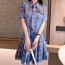 버버리 BURBERRY 2021 SS 체크무늬 벨트 주름 여성 원피스 커스텀급