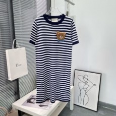 구찌 GUCCI 2021 SS 스트라이프 곰돌이 여성 원피스 커스텀급