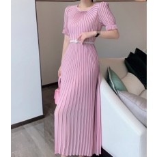 미우미우 MIUMIU 2021 SS 스트라이프 진주벨트 여성 원피스 커스텀급