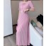 미우미우 MIUMIU 2021 SS 스트라이프 진주벨트 여성 원피스 커스텀급