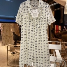 샤넬 CHANEL 2021 SS 캐릭터 실크 여성 원피스 커스텀급