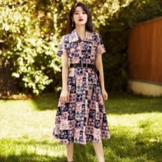 샤넬 CHANEL 2021 SS 캐릭터 프린트 여성 원피스 커스텀급
