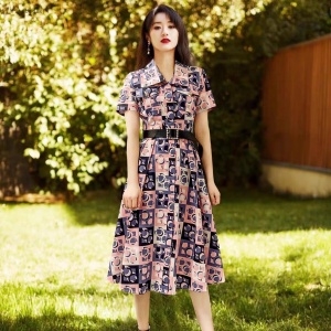 샤넬 CHANEL 2021 SS 캐릭터 프린트 여성 원피스 커스텀급