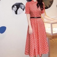 디올 DIOR 2021 SS 캐릭터 프린트 카라 여성 원피스 커스텀급