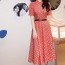 디올 DIOR 2021 SS 캐릭터 프린트 카라 여성 원피스 커스텀급