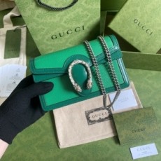구찌 GUCCI 2021 SS 투톤 디오니소스 체인 미니 그린 숄더백 476432 커스텀급