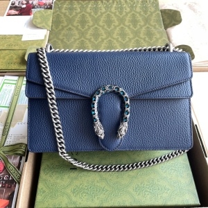 구찌 GUCCI 2021 SS 디오니소스 미듐 체인 숄더백 레더 네이비 400249 미러급