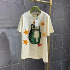 구찌 GUCCI 2021 SS 캐릭터 자수 여성 반팔티 커스텀급