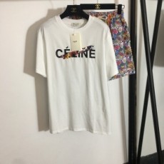셀린느 CELINE 2021 SS 플라워 로고 여성 반팔티 반바지 세트 커스텀급