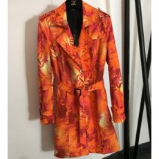 베르사체 VERSACE 2021 SS 캐릭터 프린트 벨트 여성 롱코트 커스텀급