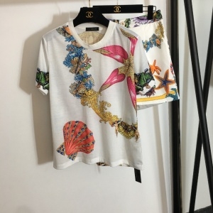 베르사체 VERSACE 2021 SS 캐릭터 여성 반팔티 반바지 세트 커스텀급