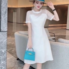 디올 DIOR 2021 SS 투톤 반팔 여성 원피스 커스텀급