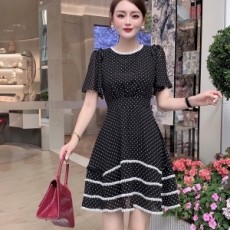미우미우 MIUMIU 2021 SS 땡땡이 라인 여성 원피스 커스텀급