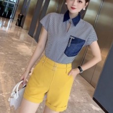 디올 DIOR 2021 SS 스트라이프 여성 블라우스 반바지 커스텀급