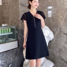 디올 DIOR 2021 SS 단추장식 러플 여성 원피스 커스텀급