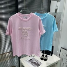 샤넬 CHANEL 2021 SS 진주장식 로고 여성 반팔티 커스텀급