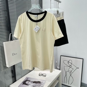 로에베 LOEWE 2021 SS 로고 자수 라인 여성 반팔티 커스텀급