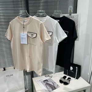 샤넬 CHANEL 2021 SS 포켓 로고 여성 반팔티 커스텀급